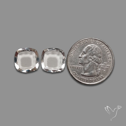 Portrait Cut Himalayan Clear Quartz Pair