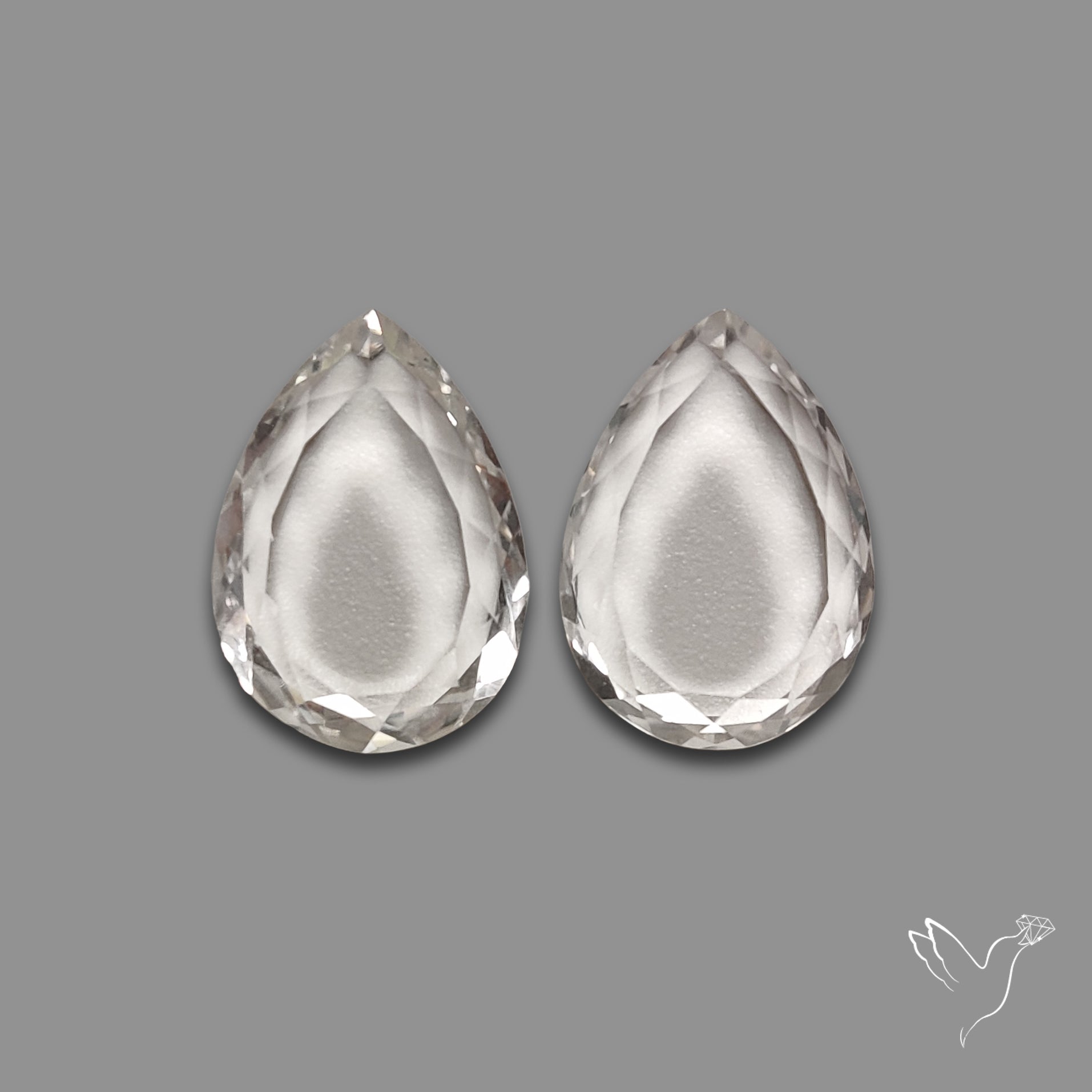 Buy Portrait Cut Himalayan Clear Quartz Pair N46725 Online at GemstonesForSale