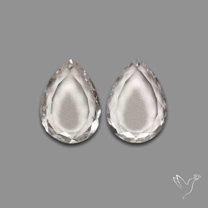 Buy Portrait Cut Himalayan Clear Quartz Pair N46725 Online at GemstonesForSale
