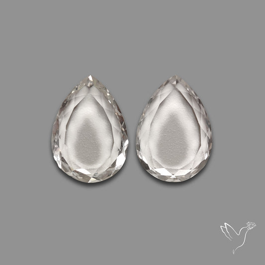 Buy Portrait Cut Himalayan Clear Quartz Pair N46725 Online at GemstonesForSale