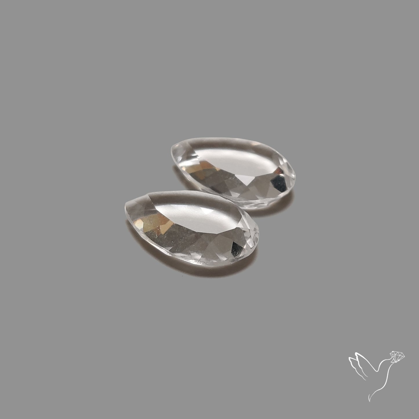 Portrait Cut Himalayan Clear Quartz Pair