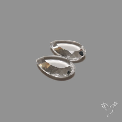 Portrait Cut Himalayan Clear Quartz Pair