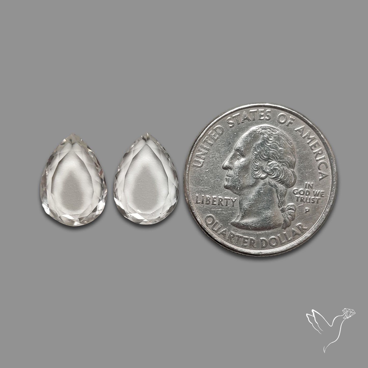 Portrait Cut Himalayan Clear Quartz Pair