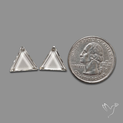 Portrait Cut Himalayan Clear Quartz Pair