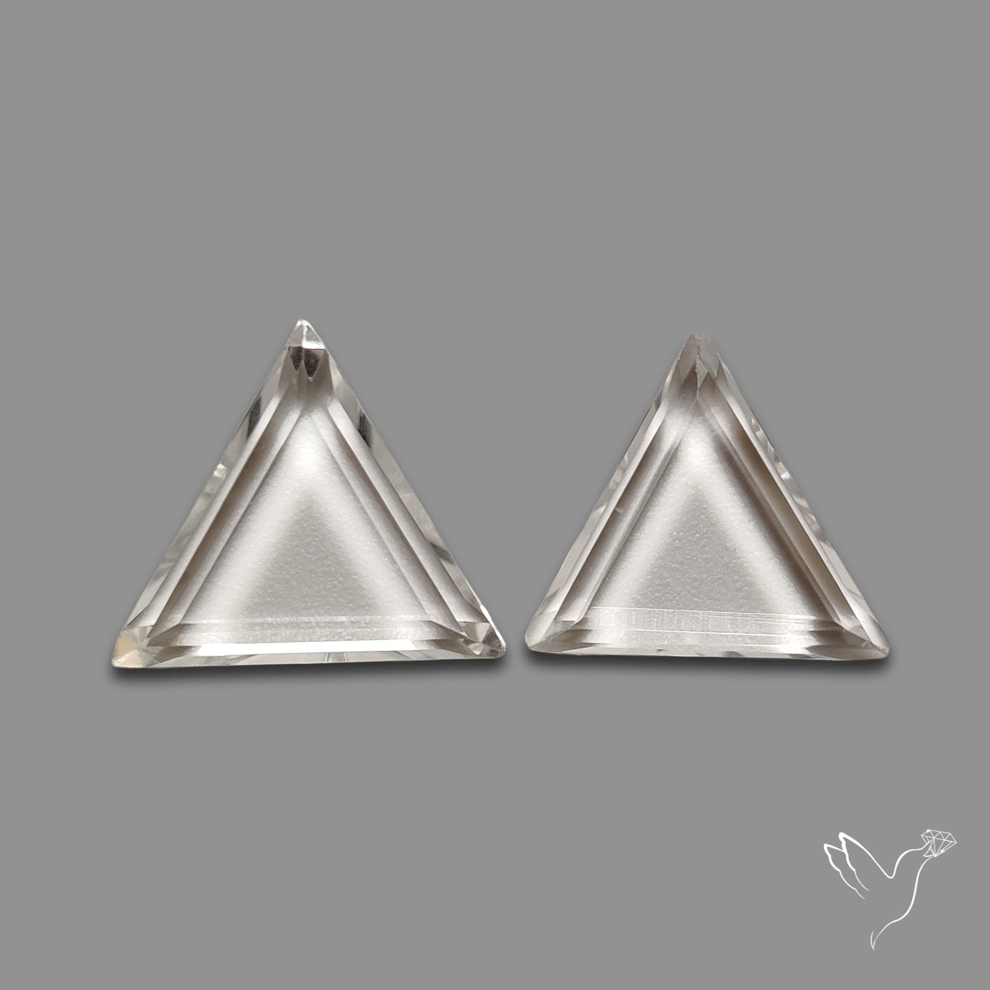 Buy Portrait Cut Himalayan Clear Quartz Pair N46727 Online at GemstonesForSale