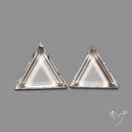 Buy Portrait Cut Himalayan Clear Quartz Pair N46727 Online at GemstonesForSale