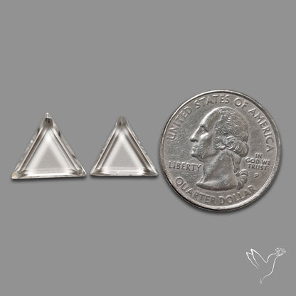 Portrait Cut Himalayan Clear Quartz Pair