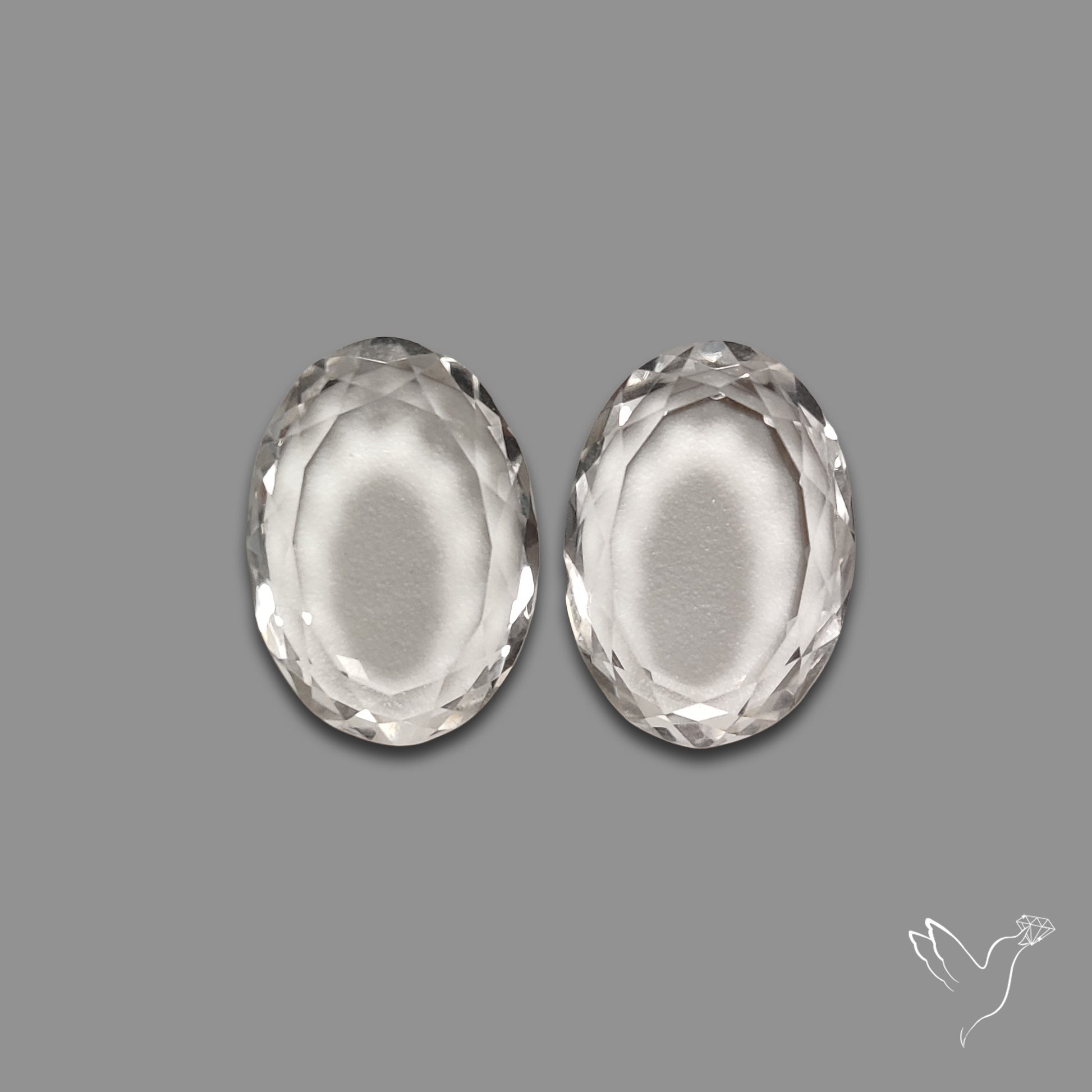 Buy Portrait Cut Himalayan Clear Quartz Pair N46728 Online at GemstonesForSale