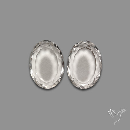Buy Portrait Cut Himalayan Clear Quartz Pair N46728 Online at GemstonesForSale