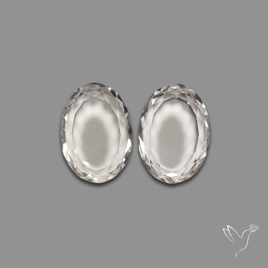 Buy Portrait Cut Himalayan Clear Quartz Pair N46728 Online at GemstonesForSale