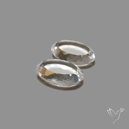Portrait Cut Himalayan Clear Quartz Pair