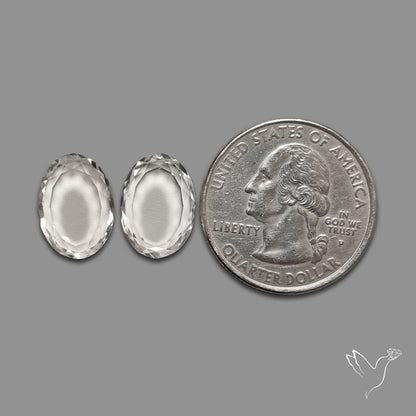 Portrait Cut Himalayan Clear Quartz Pair