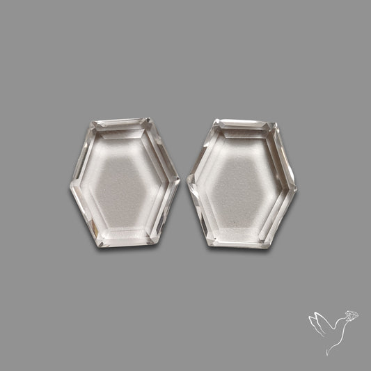Buy Portrait Cut Himalayan Clear Quartz Pair N46729 Online at GemstonesForSale