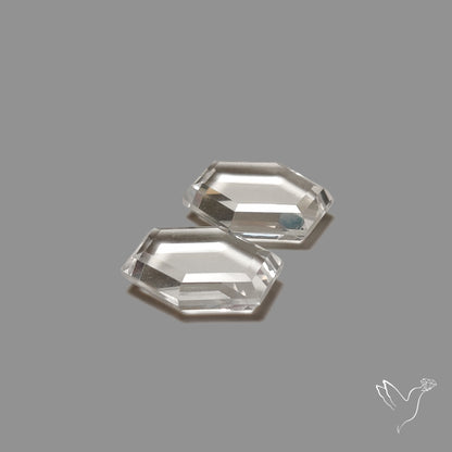 Portrait Cut Himalayan Clear Quartz Pair
