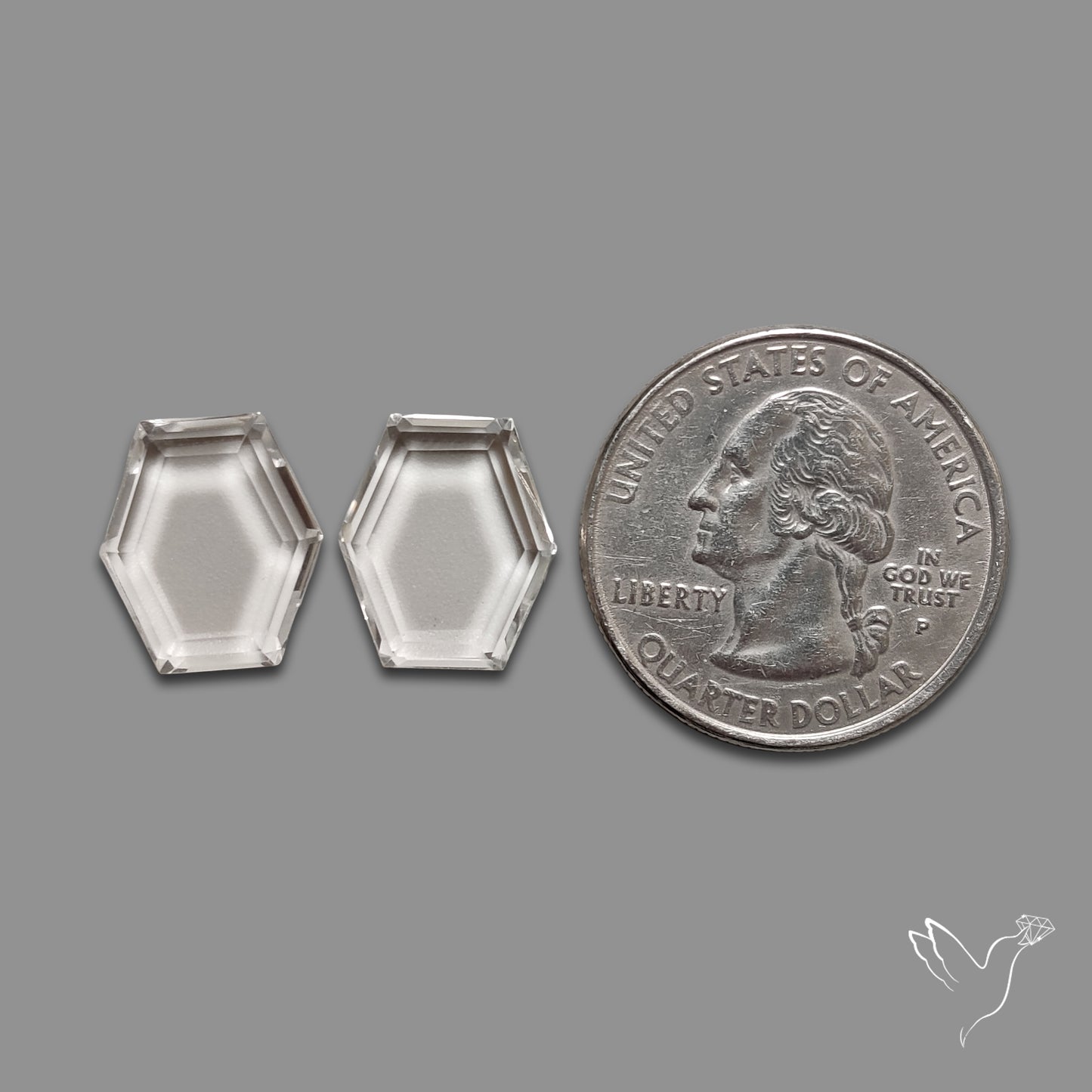 Portrait Cut Himalayan Clear Quartz Pair