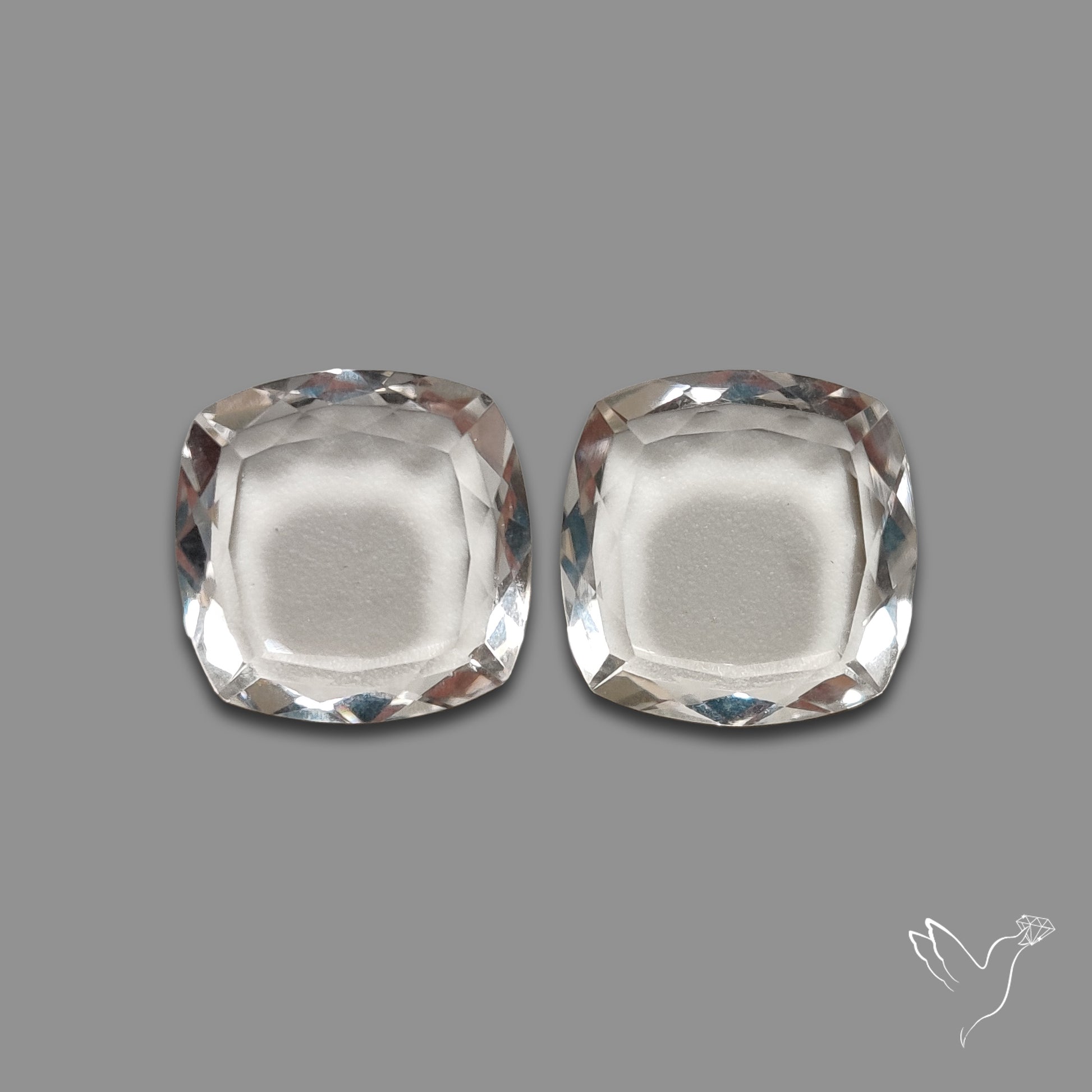 Buy Portrait Cut Himalayan Clear Quartz Pair N46730 Online at GemstonesForSale