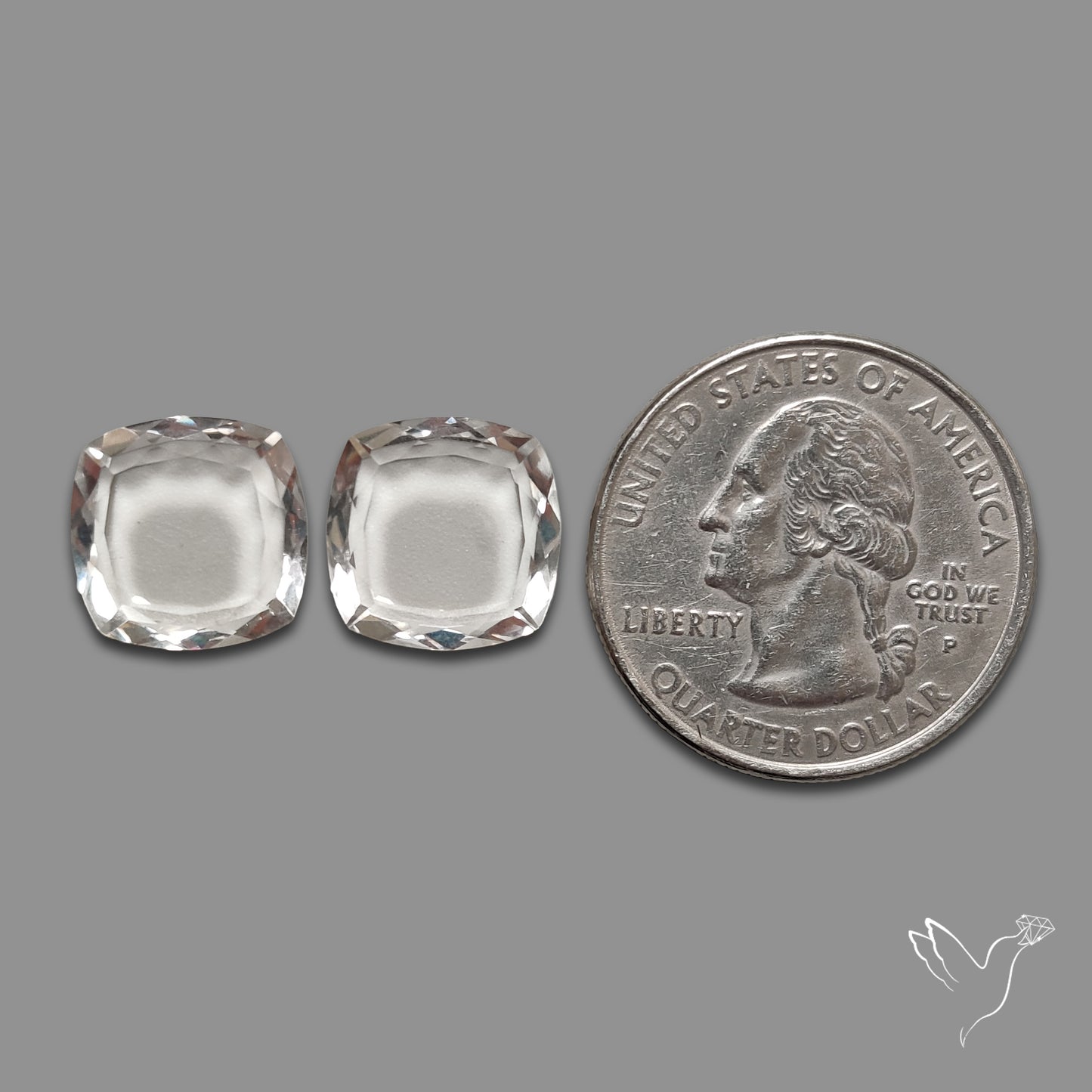 Portrait Cut Himalayan Clear Quartz Pair