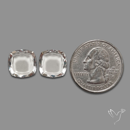Portrait Cut Himalayan Clear Quartz Pair