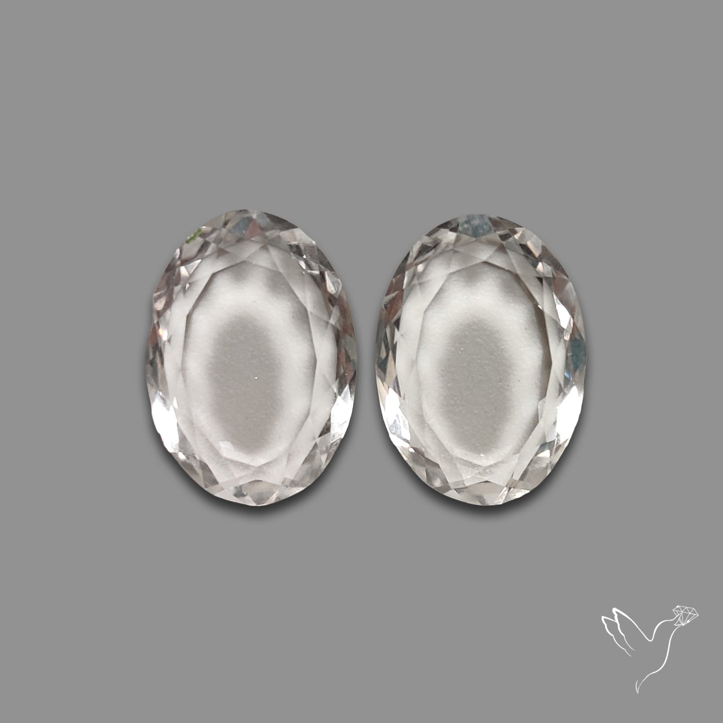Buy Portrait Cut Himalayan Clear Quartz Pair N46731 Online at GemstonesForSale