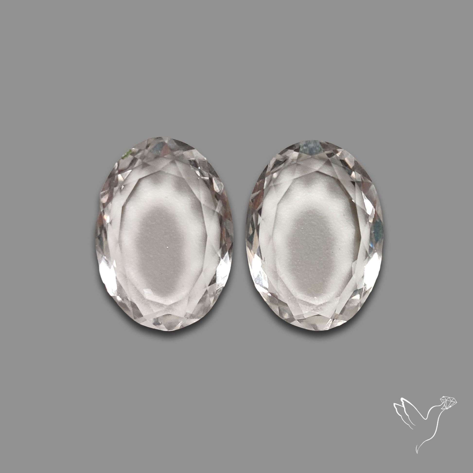 Buy Portrait Cut Himalayan Clear Quartz Pair N46731 Online at GemstonesForSale