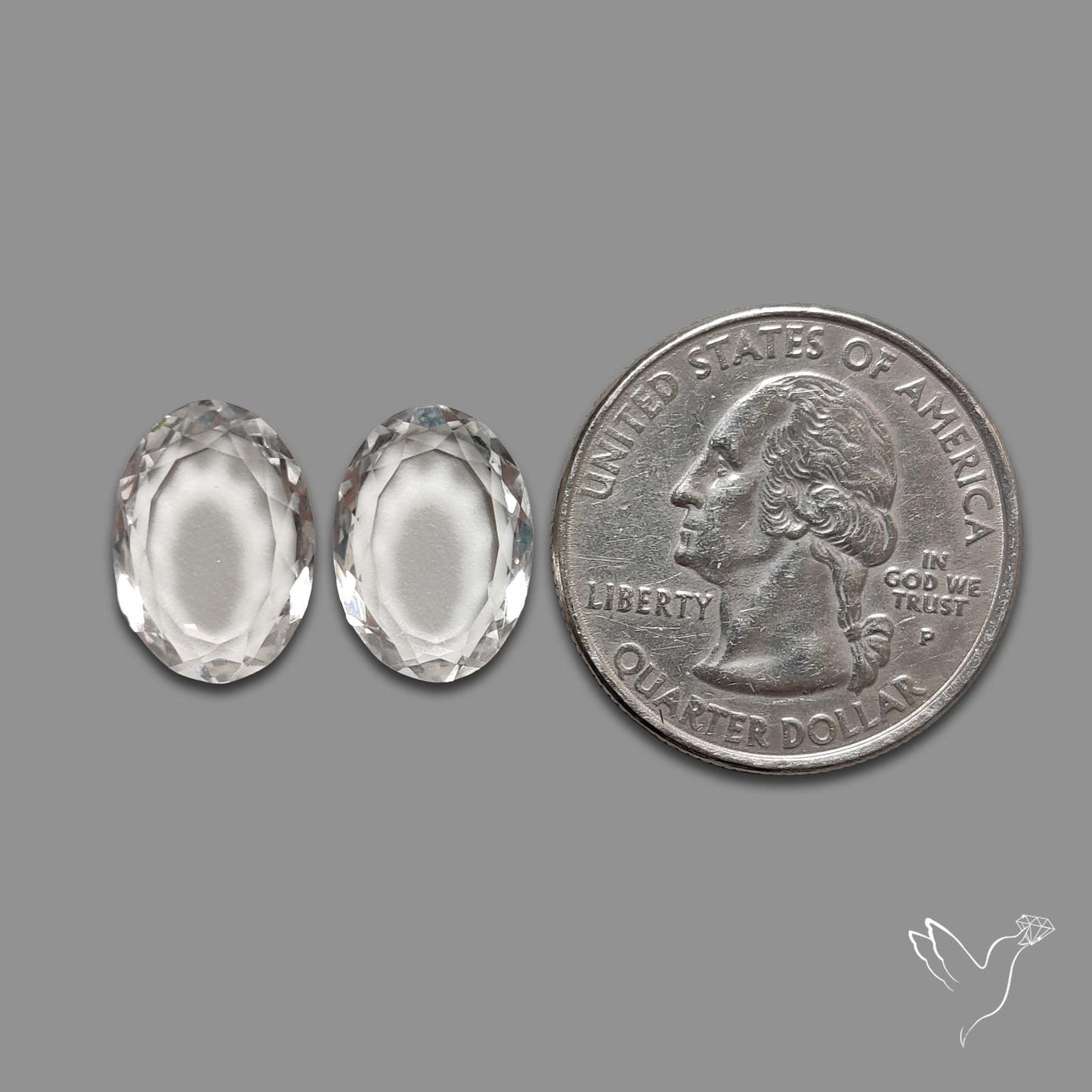 Portrait Cut Himalayan Clear Quartz Pair