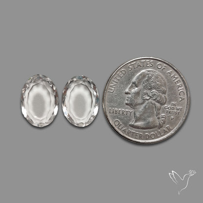 Portrait Cut Himalayan Clear Quartz Pair