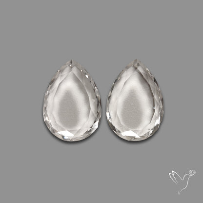Buy Portrait Cut Himalayan Clear Quartz Pair N46732 Online at GemstonesForSale