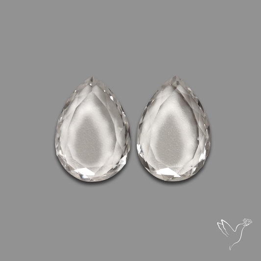 Buy Portrait Cut Himalayan Clear Quartz Pair N46732 Online at GemstonesForSale