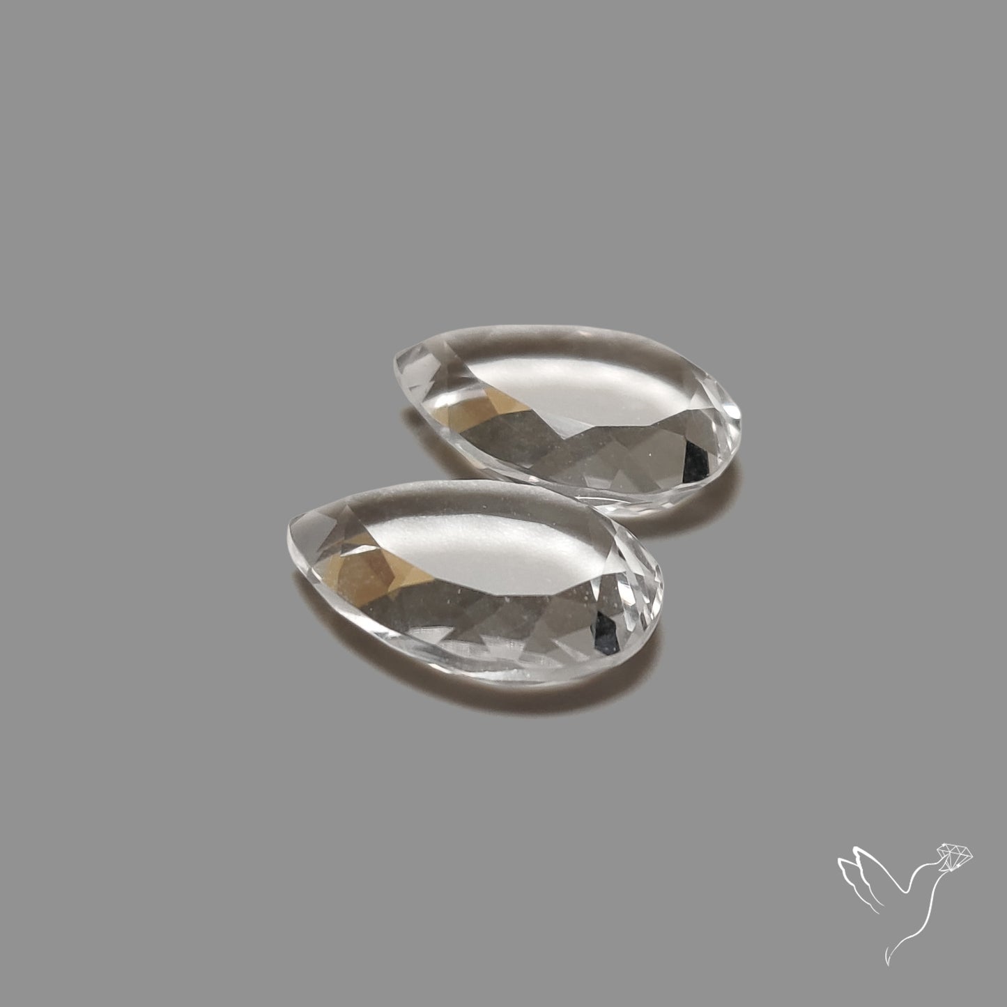 Portrait Cut Himalayan Clear Quartz Pair
