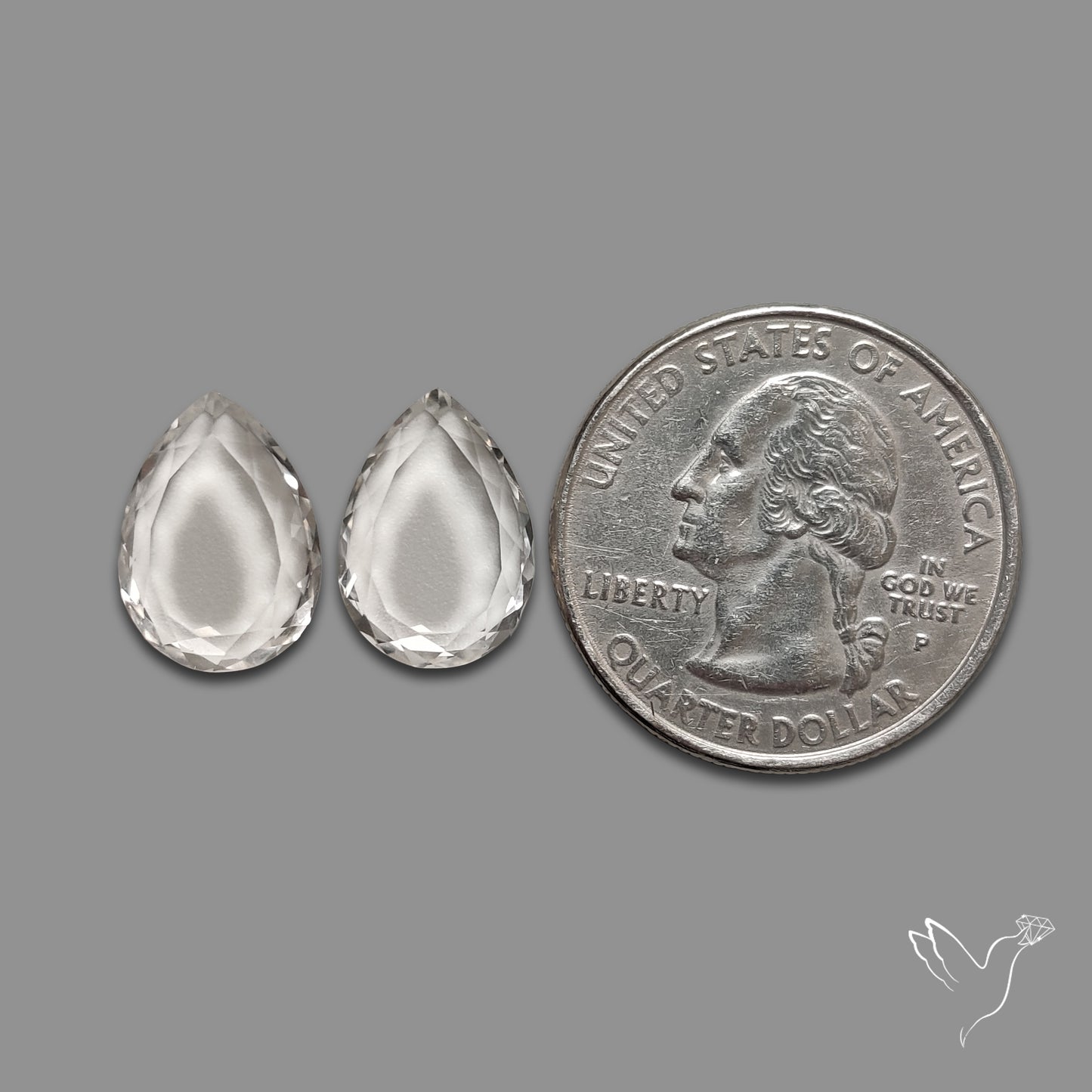 Portrait Cut Himalayan Clear Quartz Pair