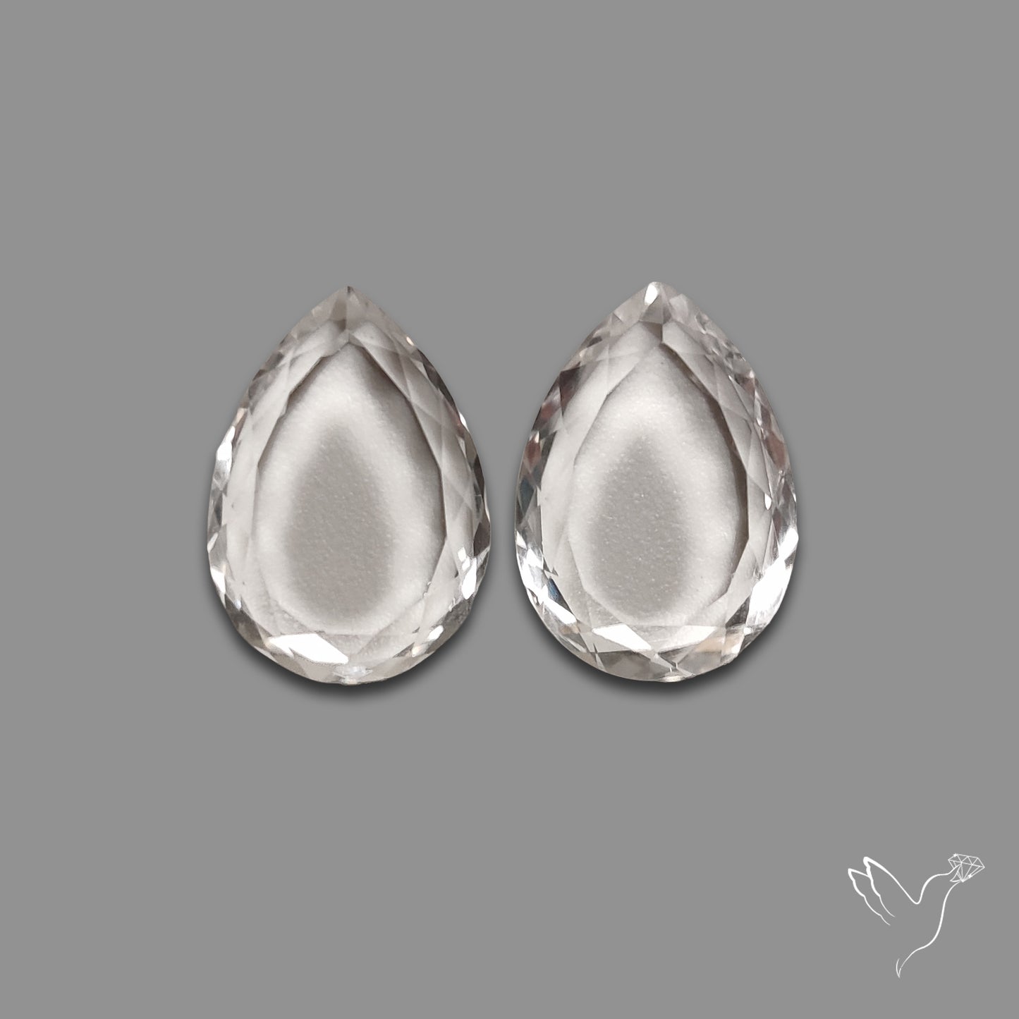 Buy Portrait Cut Himalayan Clear Quartz Pair N46734 Online at GemstonesForSale