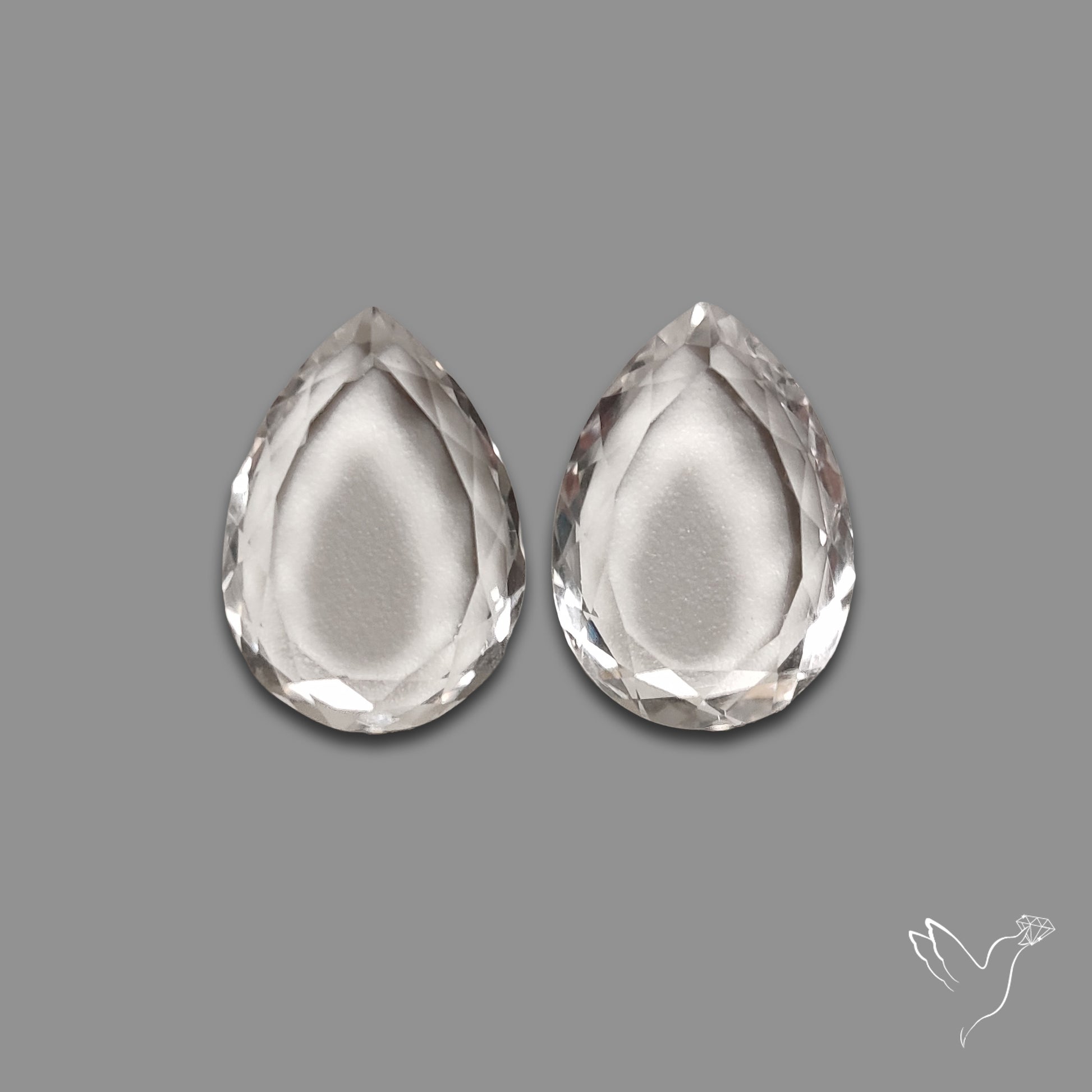 Buy Portrait Cut Himalayan Clear Quartz Pair N46734 Online at GemstonesForSale