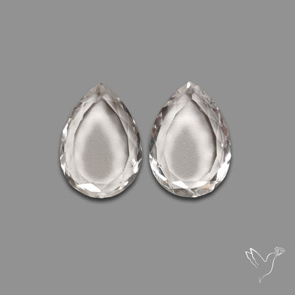 Buy Portrait Cut Himalayan Clear Quartz Pair N46734 Online at GemstonesForSale