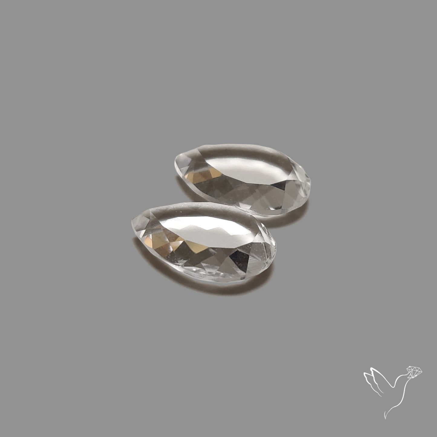 Portrait Cut Himalayan Clear Quartz Pair