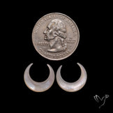 Mother Of Pearl Horn Crescents Pair White