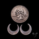 Mother Of Pearl Horn Crescents Pair White