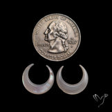 Mother Of Pearl Horn Crescents Pair White