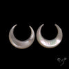 Buy Mother Of Pearl Horn Crescents Pair White N46740 Online at GemstonesForSale