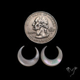 Mother Of Pearl Horn Crescents Pair White