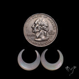 Mother Of Pearl Horn Crescents Pair White