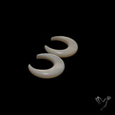 Mother Of Pearl Horn Crescents Pair White