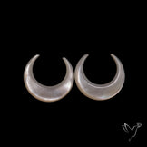 Buy Mother Of Pearl Horn Crescents Pair White N46746 Online at GemstonesForSale