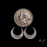 Mother Of Pearl Horn Crescents Pair White