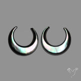 Buy Tahitian Black Mother Of Pearl Crescents Pair N46751 Online at GemstonesForSale