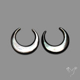 Buy Tahitian Black Mother Of Pearl Crescents Pair N46752 Online at GemstonesForSale