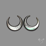 Buy Tahitian Black Mother Of Pearl Crescents Pair N46753 Online at GemstonesForSale