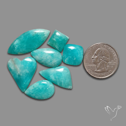 Peruvian Amazonite Cabochons Lot