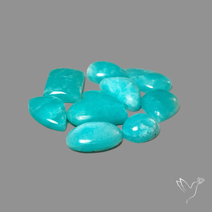 Peruvian Amazonite Cabochons Lot
