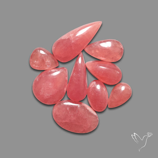 Buy Gemmy Rhodochrosite Cabochons Lot N46759 Online at GemstonesForSale