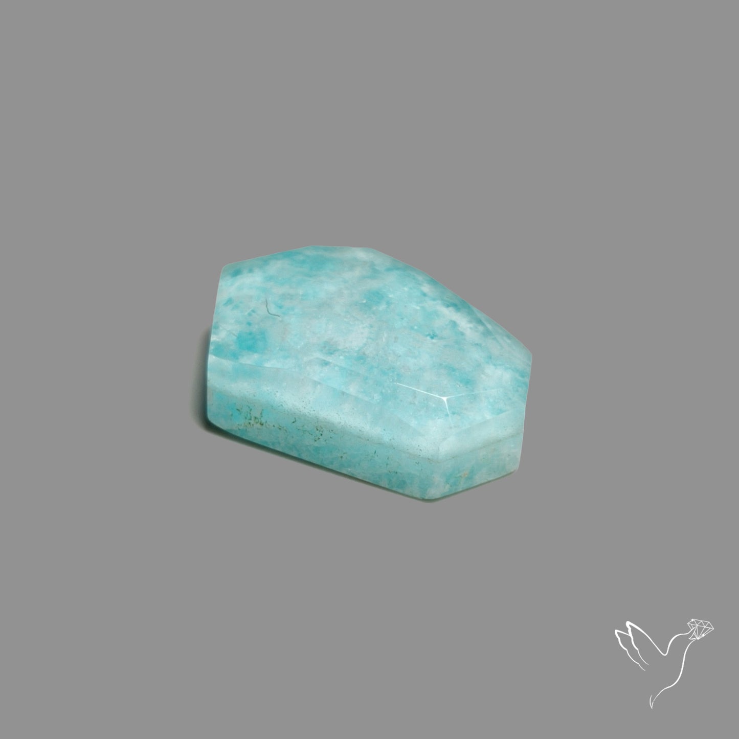Rose Cut Himalayan Quartz With Amazonite Doublet